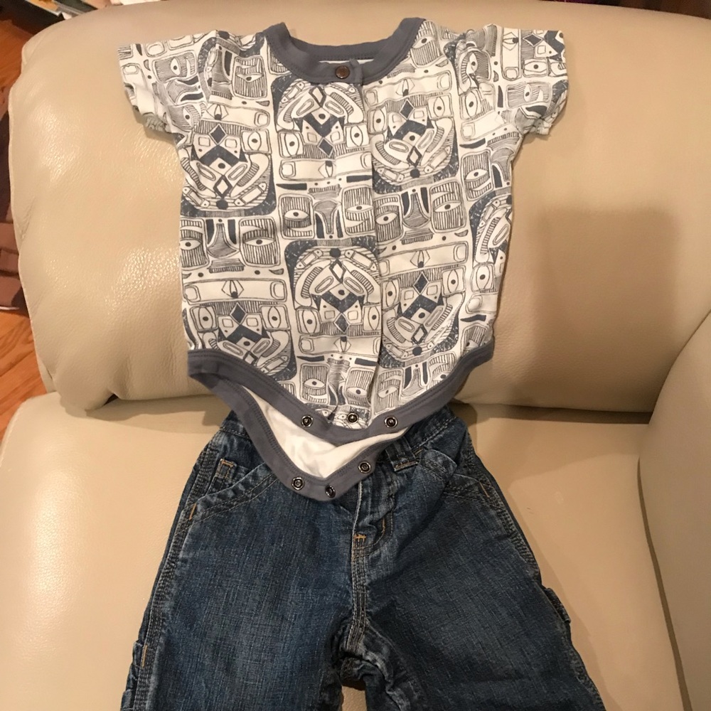 Onesie and jean set